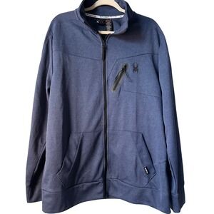 Spyder Active Men's XL/TG Full Zip‎ Jacket Blue Athletic Pullover ProWeb